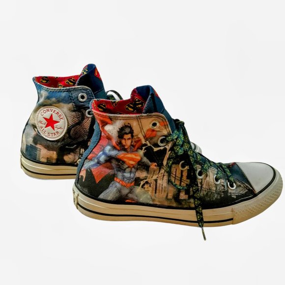 Converse Shoes - Converse Chuck Taylor All Star High Top DC Comics Superman M- 6, W- 8 Unisex